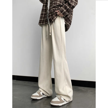 Aidase Spring Corduroy Pants Men Fashion Beige Black Flared Pants Men Street wear Korean Loose Casual Wide Leg Pants Men Trousers M-2XL aidase-shop